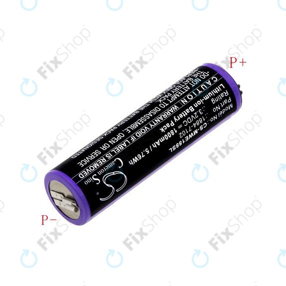 Baterija za Moser Ermila 1884, 1885, Wahl 1884 LI+PRO, Wahl Ermila 1884, 1885, 1800mAh, LiFePO4, 3.2V, -, HQ