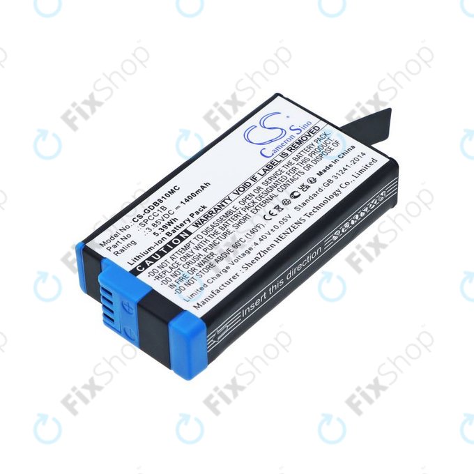 Baterija za GoPro Max, Max 360, Acbat-001, 1400mAh, Li-Ion, 3.85V, SPCC1B, HQ