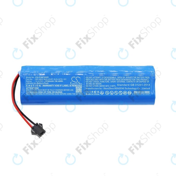 Xiaomi Roidmi EVE Plus, Viomi, Lydsto, Proscenic, Tefal - Baterija NR18650 M26-4S2P, SUN-INTE-181, H18650CH-4S2P Li-Ion 14.4V 6700mAh HQ