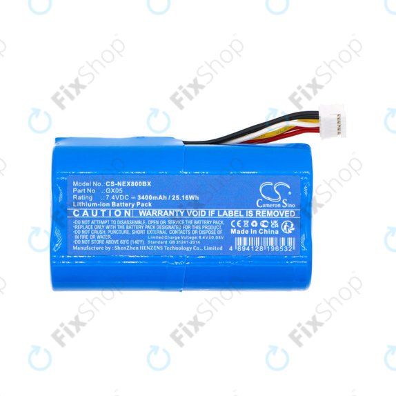 Baterija za Dejavoo Qd2, Nexgo N86, Wizarpos Q2, 2600mAh, Li-Ion, 7.4V, GX05, HQ