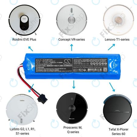 Xiaomi Roidmi EVE Plus, Viomi, Lydsto, Proscenic, Tefal - Baterija NR18650 M26-4S2P, SUN-INTE-181, H18650CH-4S2P Li-Ion 14.4V 5200mAh HQ