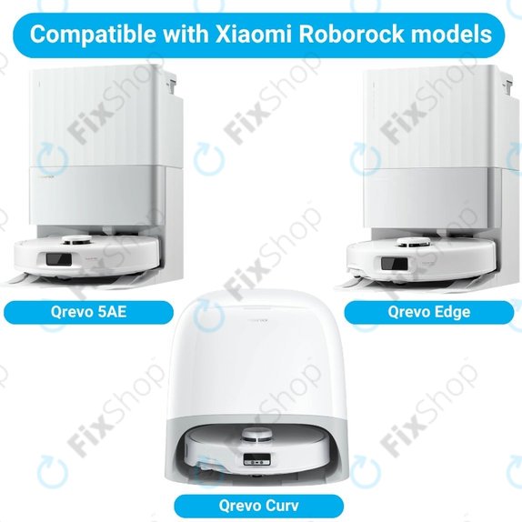 Set rezervnih dijelova za Xiaomi Roborock Qrevo, Qrevo Curv, Qrevo Edge, Qrevo 5AE (1x Glavna četka, 2x Filter, 2x Bočna četka)