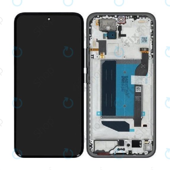 Zaslon za Xiaomi Redmi Note 15 Pro+ 5G, Midnight Black, Dodirni ekran s okvirom, 5600260P16U00, Genuine Service Pack