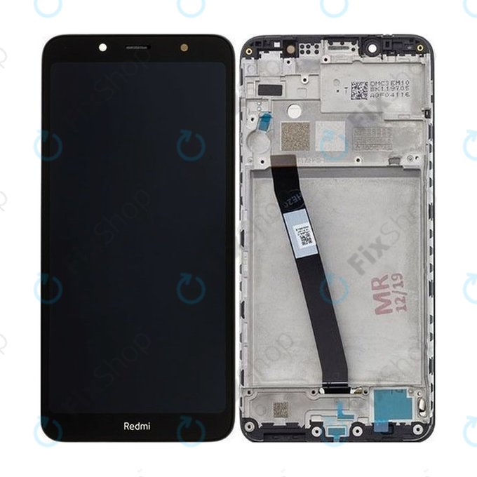 Xiaomi Redmi 7A - LCD zaslon + zaslon osjetljiv na dodir + okvir (mat crni) - 560610127000, 560610122000 Originalni servisni paket