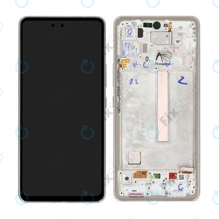Samsung Galaxy A53 5G A536B - LCD zaslon + zaslon osjetljiv na dodir + okvir (Fantastična bijela) - GH82-28024B, GH82-28025B Originalni servisni paket