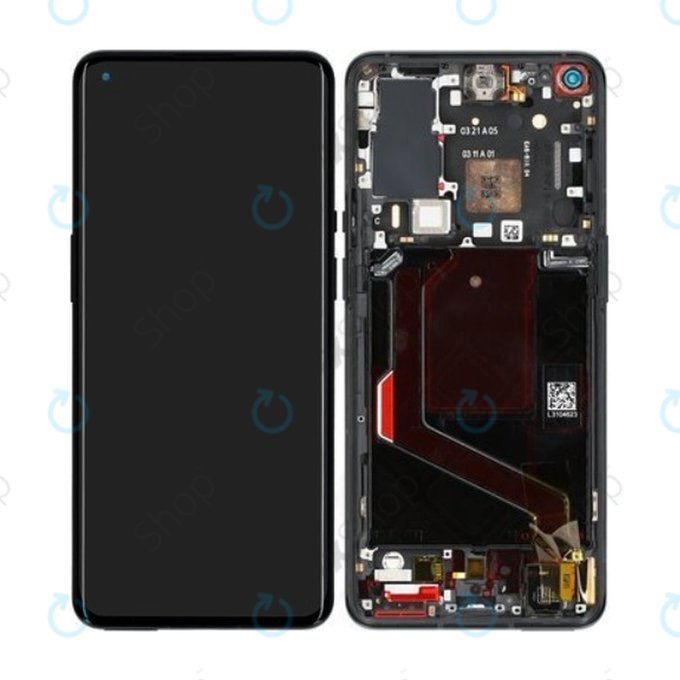 OnePlus 9 Pro - LCD zaslon + zaslon osjetljiv na dodir + okvir (zvjezdano crna) - 1001100044 Originalni servisni paket