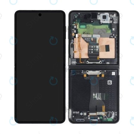 Samsung Galaxy Z Flip 7 F766B - LCD zaslon + zaslon osjetljiv na dodir + okvir (Jetblack) - GH82-37581C Genuine Service Pack
