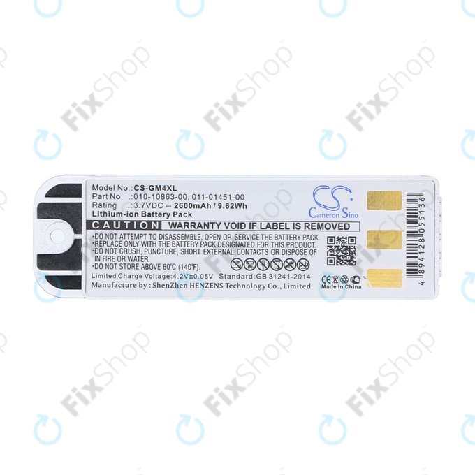 Baterija za Garmin Zumo 400, 550, 2600mAh, Li-Ion, 3.7V, 010-10863-00, 011-01451-00, HQ