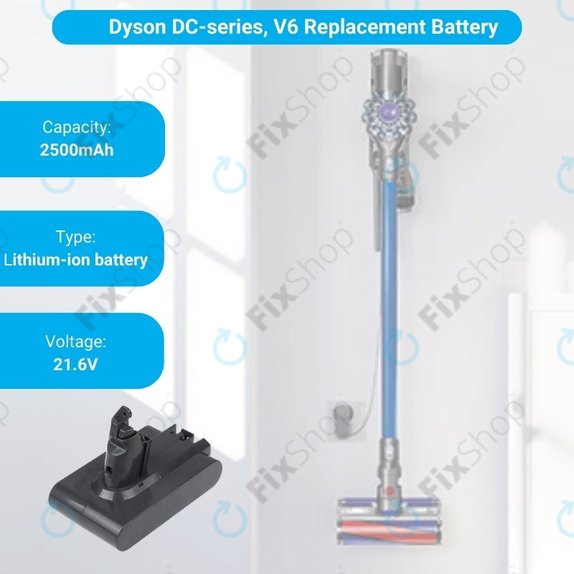 Dyson DC-series, V6 - Baterija Li-Ion 2500mAh HQ