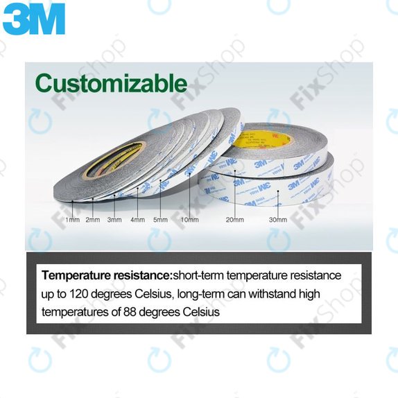 3M - Dvostrana ljepljiva traka - 2 mm x 50 m (crna)