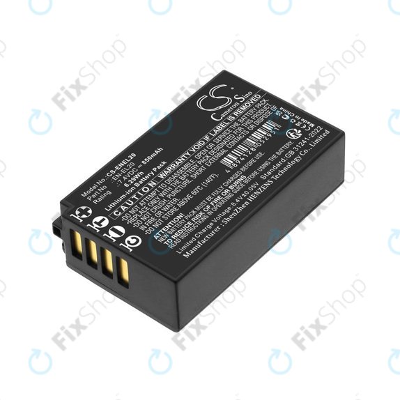 Baterija za Nikon Coolpix A, 850mAh, Li-Ion, 7.4V, EN-EL20, HQ