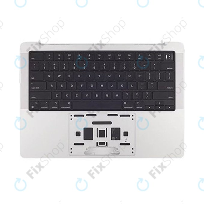 Gornji okvir tipkovnice za MacBook Pro 14", A2442 (2021), A2779 (2023), s US tipkovnicom i baterijom, Silver, 661-21973, Genuine Apple