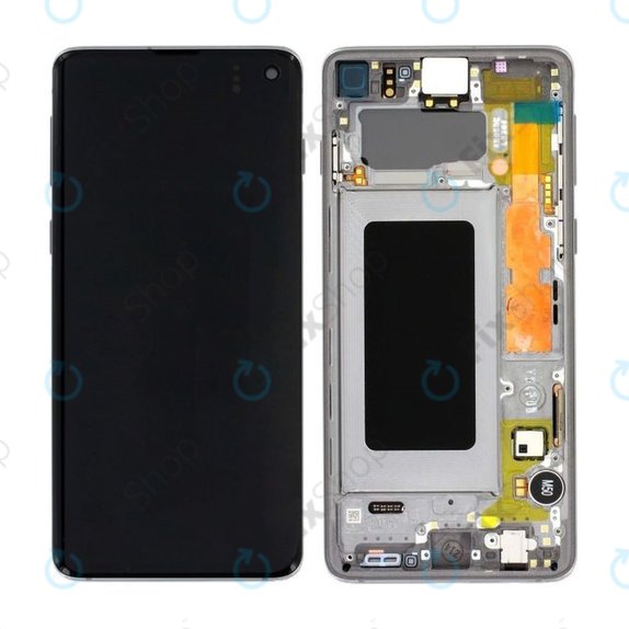 Samsung Galaxy S10 G973F - LCD zaslon + zaslon osjetljiv na dodir + okvir (Prism Black) - GH82-18850A, GH82-18835A, GH82-18860A Originalni servisni paket