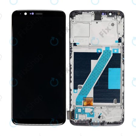 OnePlus 5T - LCD zaslon + zaslon osjetljiv na dodir + okvir (crni) OLED