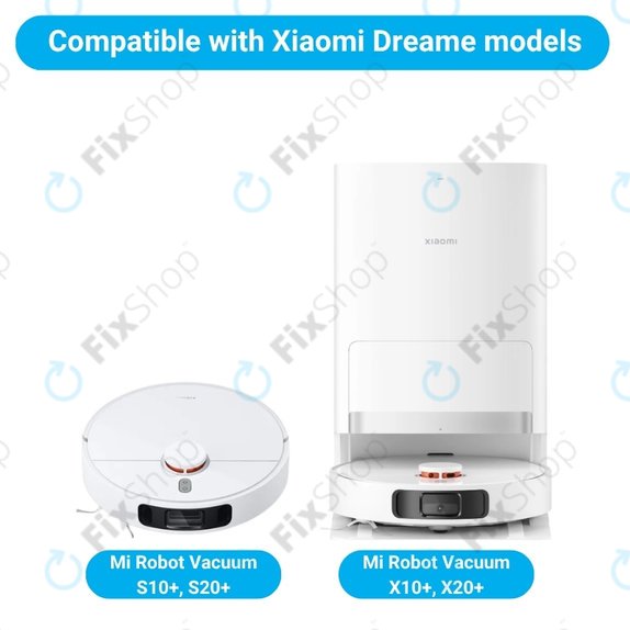 Set rezervnih dijelova za Xiaomi Mi Robot Vacuum S20+, S10+, X20+, X10+ (1x Glavna četka, 2x Filter, 2x Bočna četka – bijela, 4x Krpa za brisanje, 2x Vrećica za prašinu)