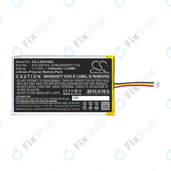 Baterija za Logitech G913, G913 TKL, G915, G915TKL, 1500mAh, Li-Pol, 3.7V, 533-000152, HQ