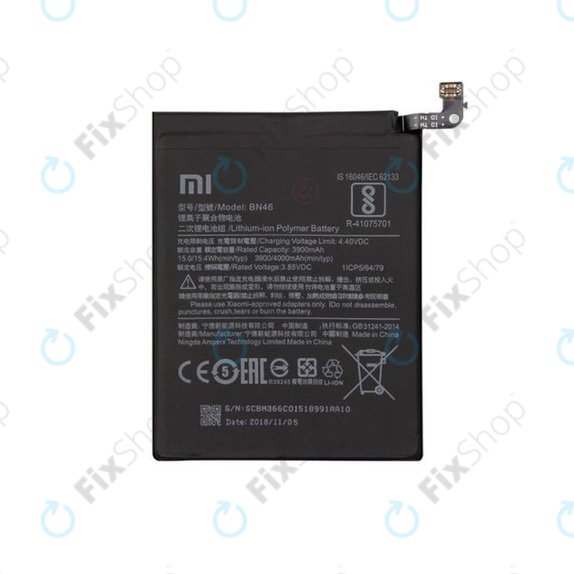 Xiaomi Redmi Note 8T, Redmi 7, Redmi 8A, Redmi Note 6 Pro - Baterija BN46 4000mAh - 46BN46A090H8 Originalni servisni paket