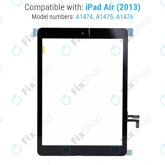 Dodirni ekran s tipkom Home za iPad Air, Black