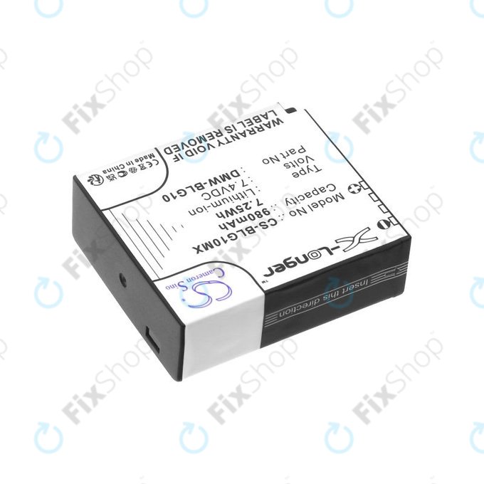 Baterija za Leica D-Lux Type 109, Panasonic Lumix DMC-GF3, GX7, LX100, 980mAh, Li-Ion, 7.4V, DMW-BLG10, HQ