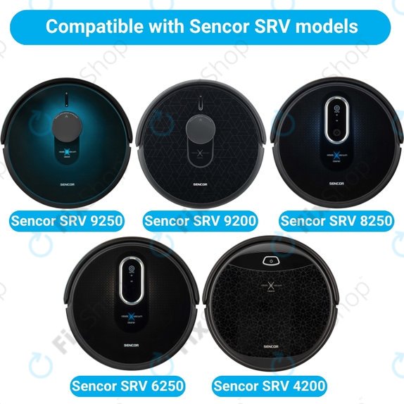 Set rezervnih dijelova za Sencor SRV9250, 9200, 8250, 6250, 4200 (2x Glavna četka, 4x Filter, 4x Bočna četka)