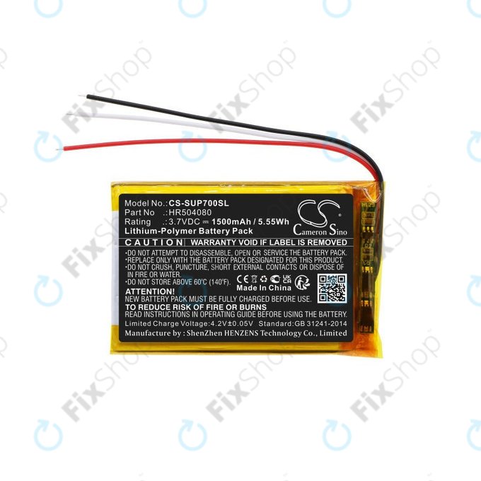 Baterija za Navitel Ms700, Serioux Upq700, 1500mAh, Li-Pol, 3.7V, HR504080, HQ