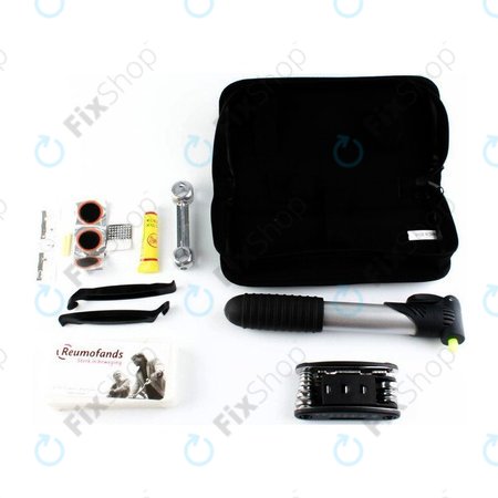 Višenamjenski alat - Zračna pumpa, komplet guma, francuski ključ, poluge i odvijač 16u1