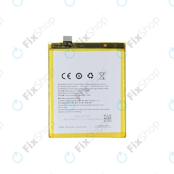 OnePlus 5, 5T - Baterija BLP637 3300mAh