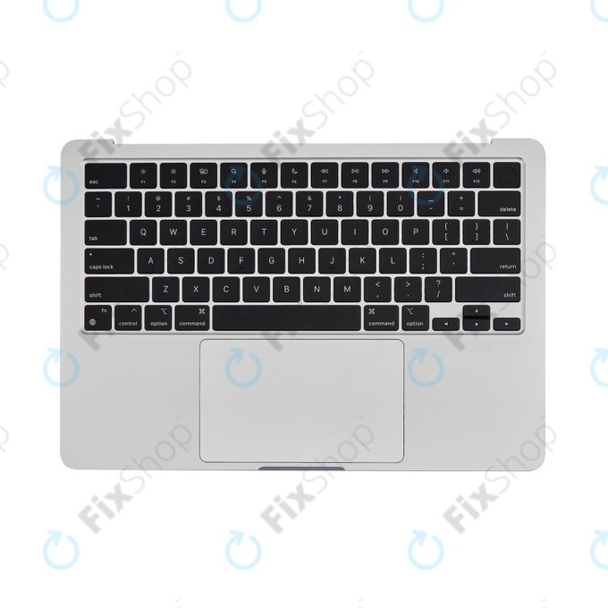 Gornji okvir tipkovnice za MacBook Air 13", A3113 (2024), s US tipkovnicom i baterijom, Silver, 661-40228, Genuine Apple