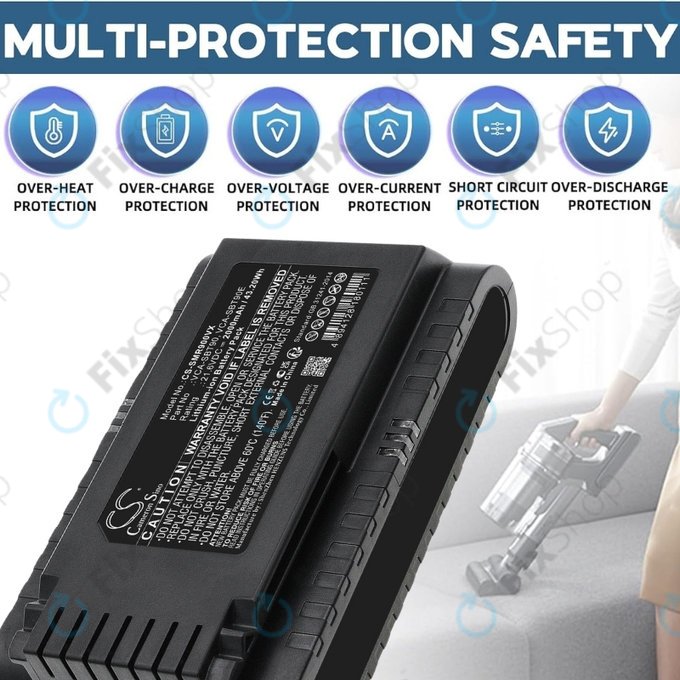 Samsung Jet 75, 75 Multi, 75 Premium, VS70, 90, VS9000 - Baterija VCA-SBT90, VCA-SBT90E, DJ96-00221A Li-Ion 21.6V 2000mAh HQ