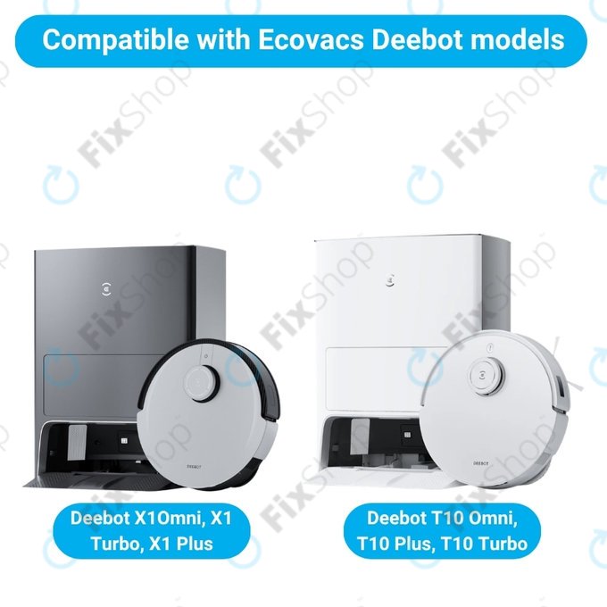 Set rezervnih dijelova za Ecovacs X1 Omni, T10 (1x Glavna četka, 2x Filter, 2x Bočna četka, 4x Krpa za brisanje, 2x Vrećica za prašinu)