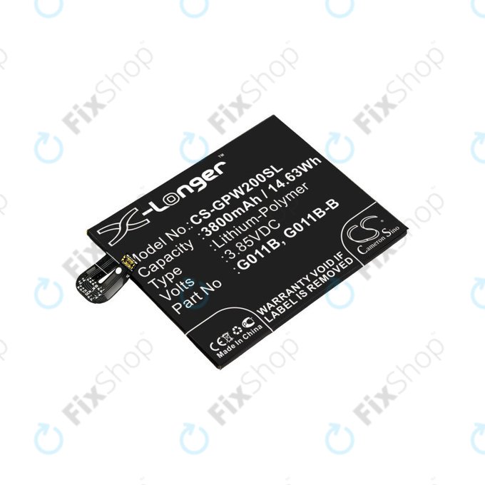 Baterija za Google Pixel 2 XL G011C, 3800mAh, Li-Pol, 3.85 V, G011B, HQ
