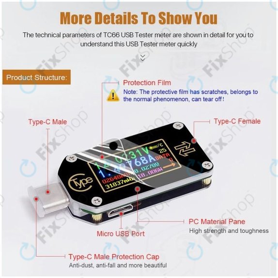 Joy-it JT-TC66C - USB multimetar (USB-C)