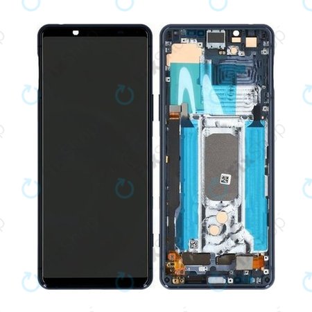 Sony Xperia 5 II - LCD zaslon + zaslon osjetljiv na dodir + okvir (plavi) - A5024934A Originalni servisni paket
