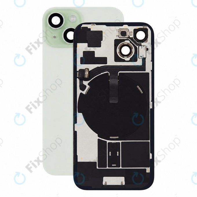 Staklo stražnjeg kućišta za iPhone 15, Green, Pulled A
