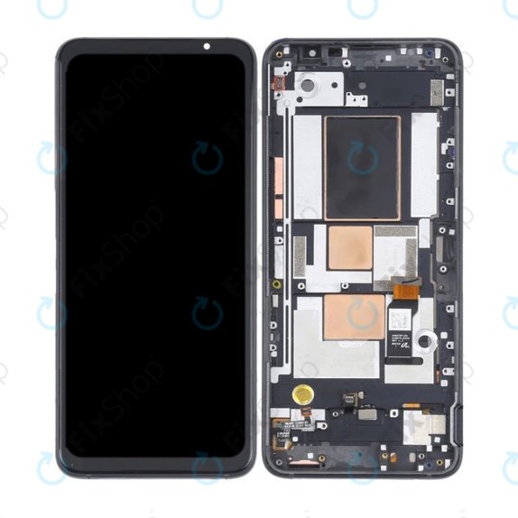 Asus ROG Phone 5 ZS673KS - LCD zaslon + zaslon osjetljiv na dodir + okvir (Phantom Black) OLED