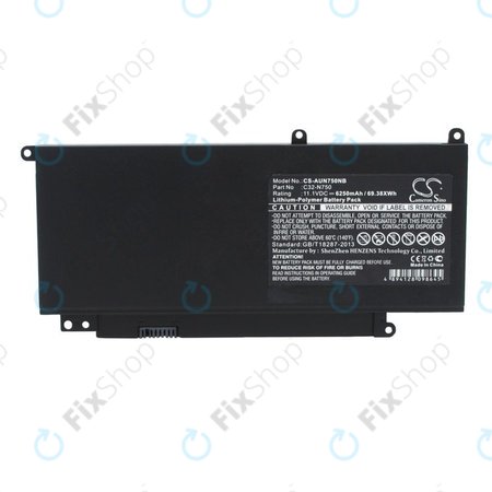Baterija za Asus N750, R750, 6250mAh, Li-Pol, 11.1V, C32-N750, HQ