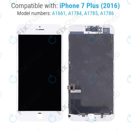 Apple iPhone 7 Plus - LCD zaslon + zaslon osjetljiv na dodir + okvir (bijeli) Refurbished