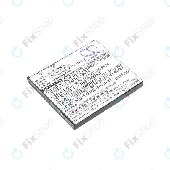 Baterija za HP Compaq iPAQ rx3000, rx3115, rx3700, hx2110, hx2790, 1400mAh, Li-Ion, 3.7V, HSTNH-M03B-SS, HQ