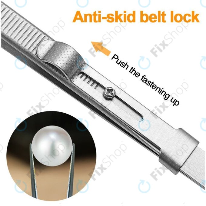 Profesionalna pinceta od nehrđajućeg čelika sa zakrivljenim vrhom (162 mm)