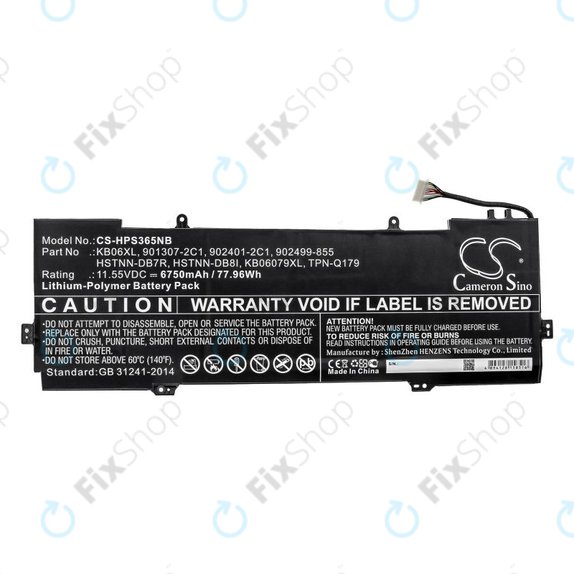 Baterija za HP Spectre X360 15, 6750mAh, Li-Pol, 11.55V, KB06XL, HQ