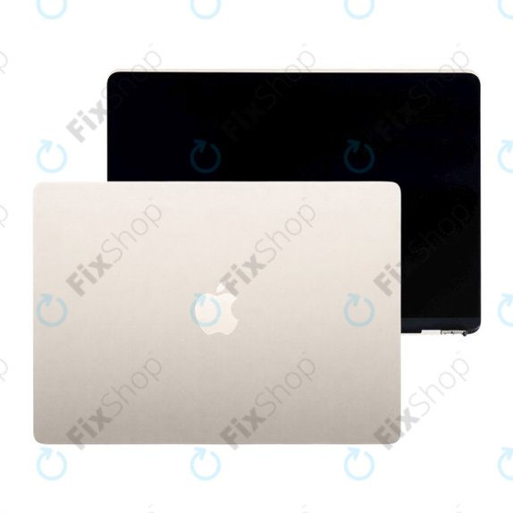 LCD zaslon za MacBook Air 15", A3241 (2025), s prednjim staklom i pokrovom, Starlight, 661-50130, Genuine Apple