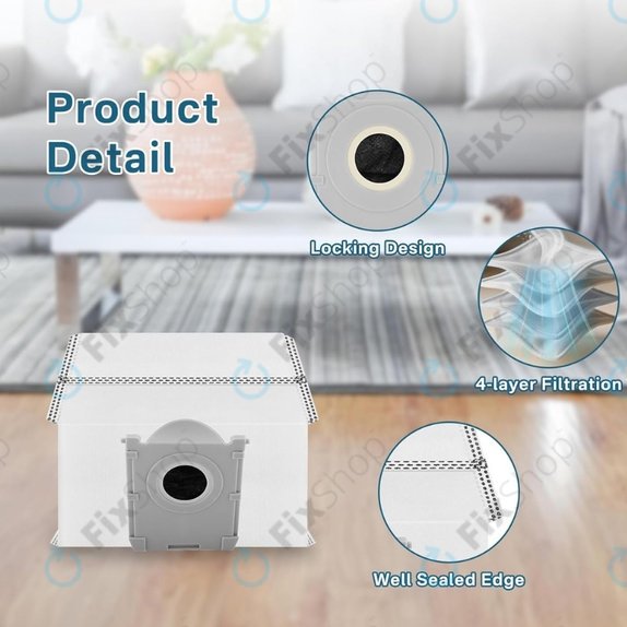 Vrećica za prašinu, 4 kom za Ecovacs Deebot T30c, T50-series, T80-series, X8-series, X9 Pro-series