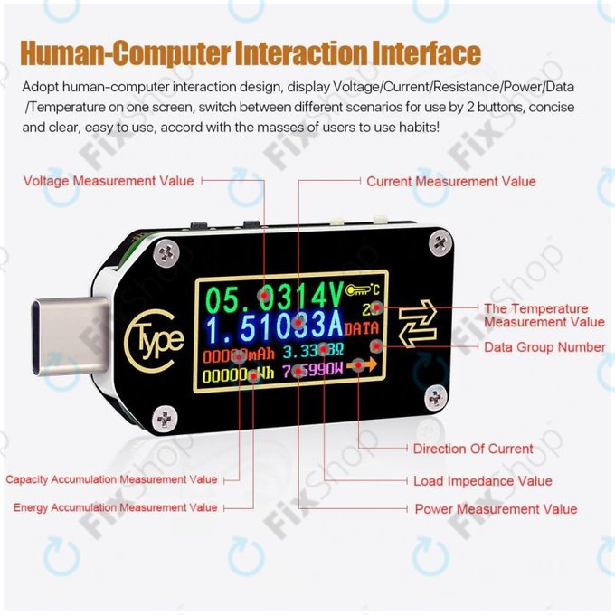 Joy-it JT-TC66C - USB multimetar (USB-C)