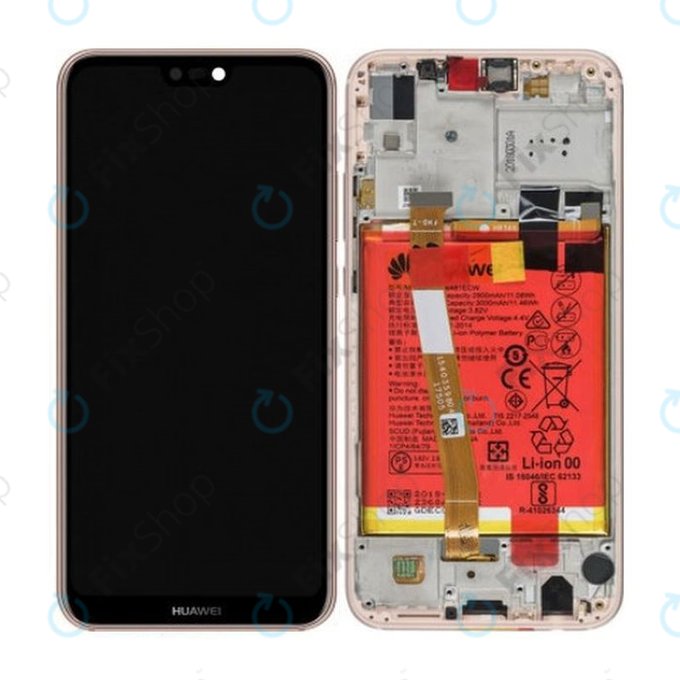 Huawei P20 Lite - LCD zaslon + zaslon osjetljiv na dodir + okvir + baterija (Sakura Pink) - 02351VUW, 02351XUB, 02352CCL