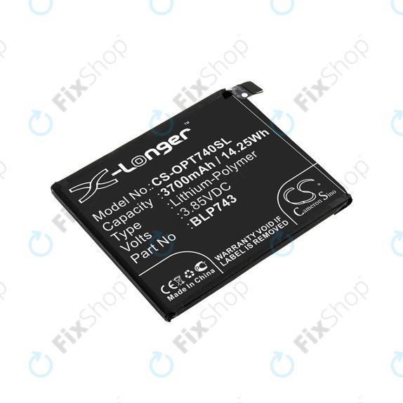 Baterija za  OnePlus 7T, 3700mAh, Li-Pol, 3.85 V, BLP743, HQ