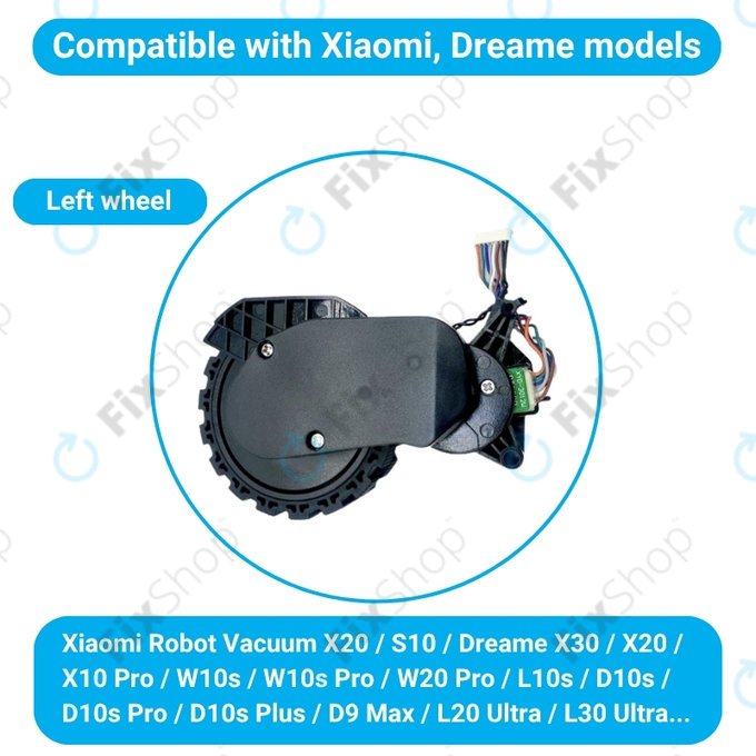 Xiaomi Robot Vacuum X20, S10, Dreame X30, X20, X10 Pro - Kotač s motorom (desno) (Crna)