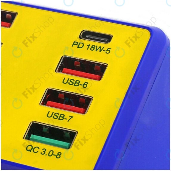 Mechanic iCharge 8 Pro - USB stanica za punjenje s USB-C, USB 3.0 i bežičnim punjačem