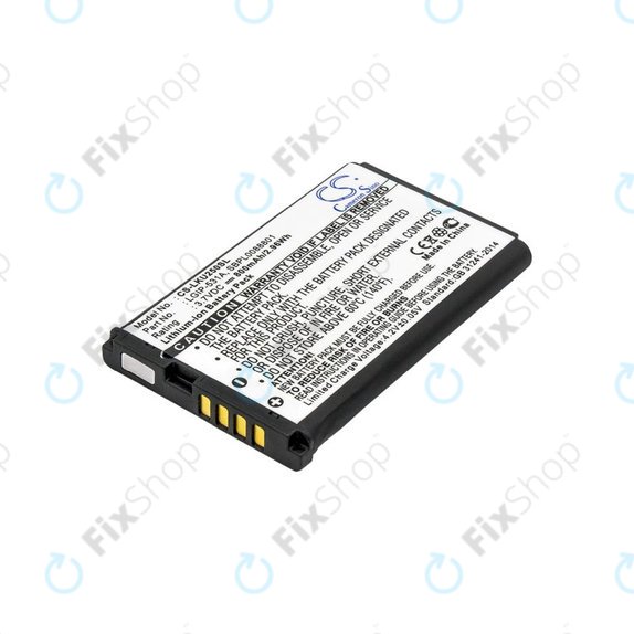 Baterija za LG T500, 800mAh, Li-Ion, 3.7V, LGIP-531A, HQ