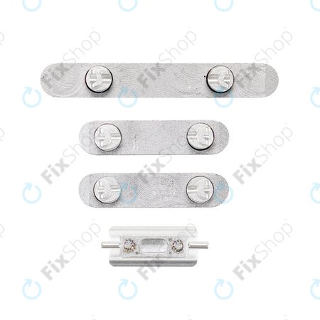 Apple iPhone XS - Set bočnih tipki - Uključivanje/isključivanje + glasnoća + isključivanje zvuka (srebrni)