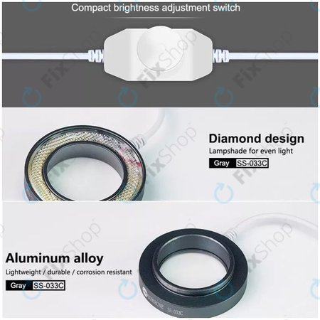 Sunshine SS-033C - Ogledalo otporno na prašinu + LED podesivo svjetlo